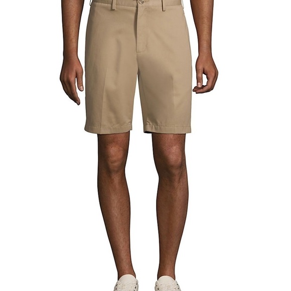 Lands' End Other - Lands End Flat Front Traditional Fit Khaki Shorts Size 33